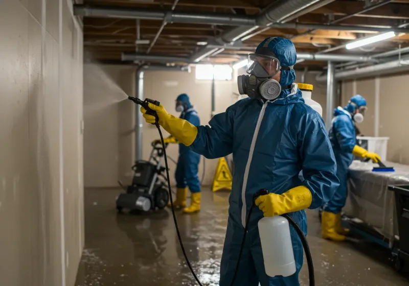 Basement Sanitization and Antimicrobial Treatment process in Sheridan County, MT